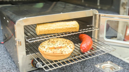 Adventure Kings Stainless Steel 12V Electric Camping Oven with Maximum Temperature of 180°C