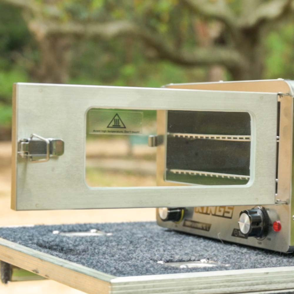 Adventure Kings Stainless Steel 12V Electric Camping Oven with Maximum Temperature of 180°C