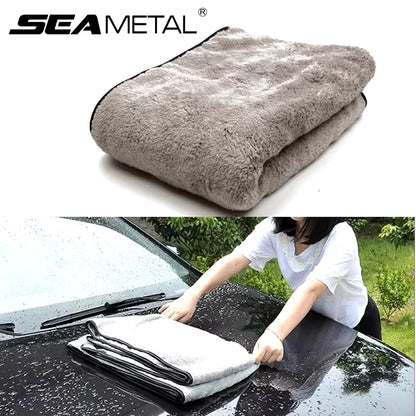 Premium Super Absorbent Microfiber Car Wash Towel - 100x40 cm Auto Cleaning Cloth for Efficient One-Time Drying