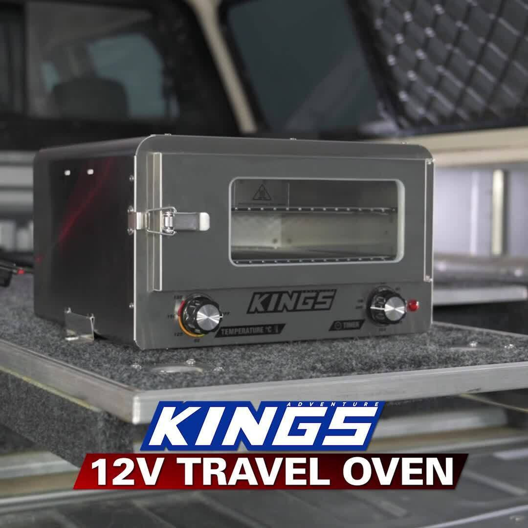 Adventure Kings Stainless Steel 12V Electric Camping Oven with Maximum Temperature of 180°C