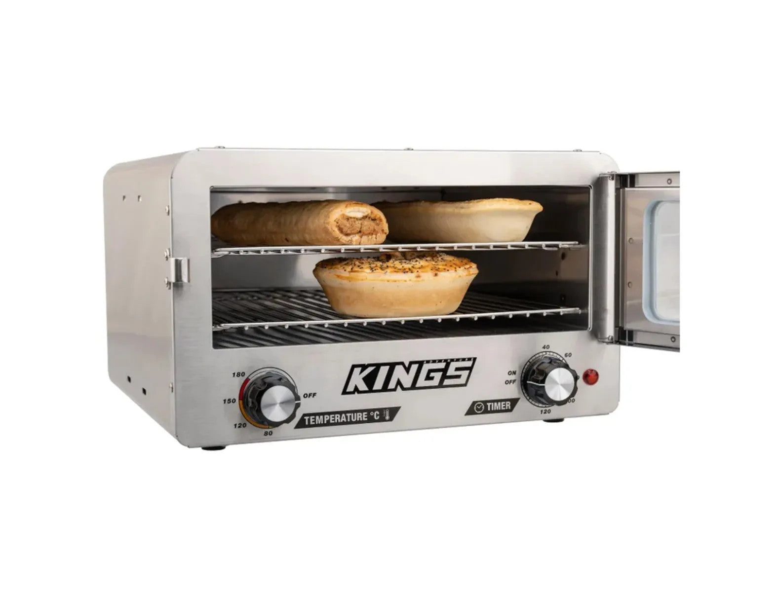 Adventure Kings Stainless Steel 12V Electric Camping Oven with Maximum Temperature of 180°C