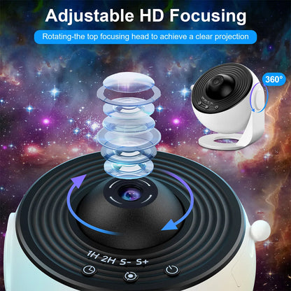 HD Starry Sky Galaxy Projection Lamp - LED Planetarium Night Light for Bedroom and Special Occasions