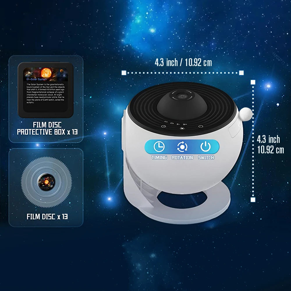 HD Starry Sky Galaxy Projection Lamp - LED Planetarium Night Light for Bedroom and Special Occasions