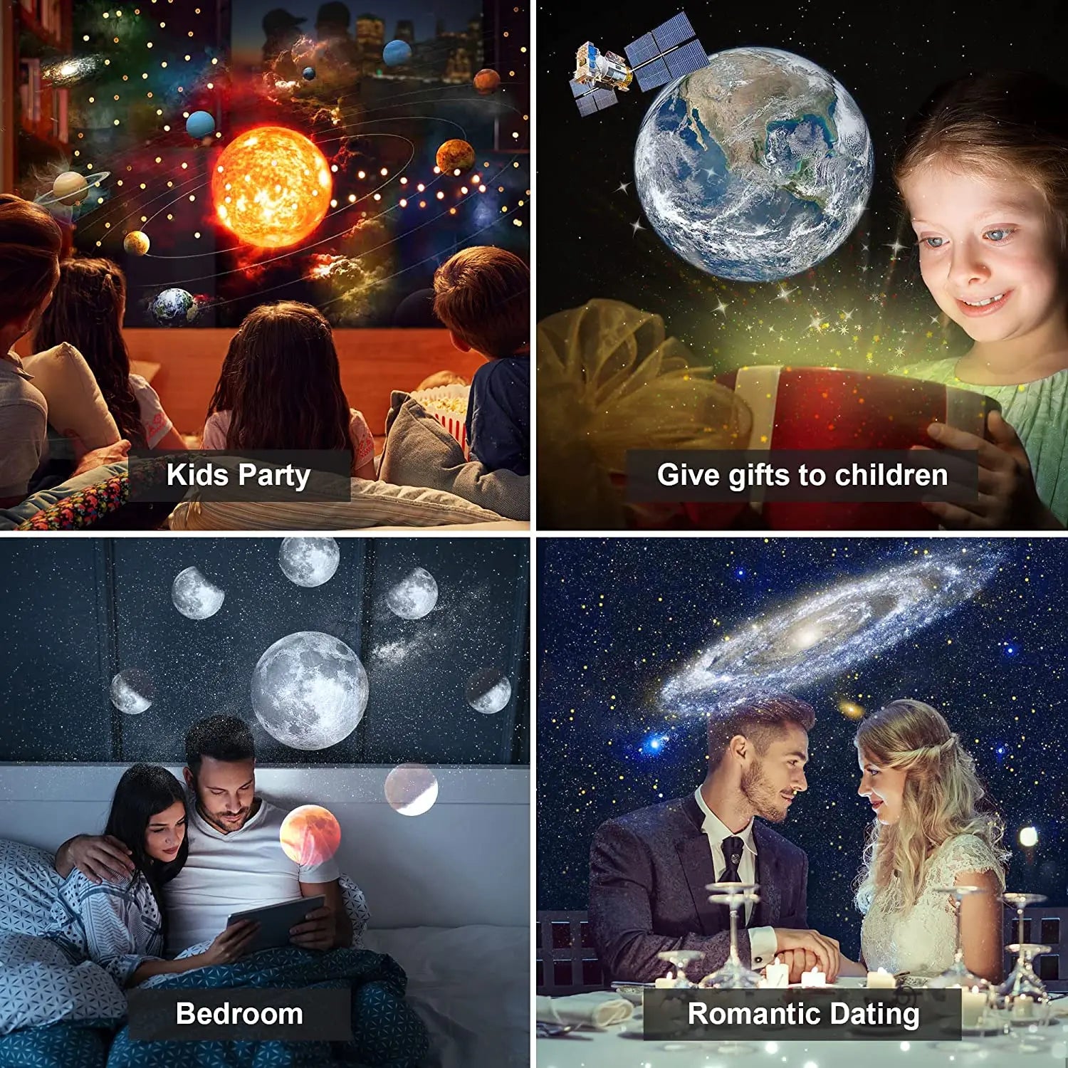HD Starry Sky Galaxy Projection Lamp - LED Planetarium Night Light for Bedroom and Special Occasions