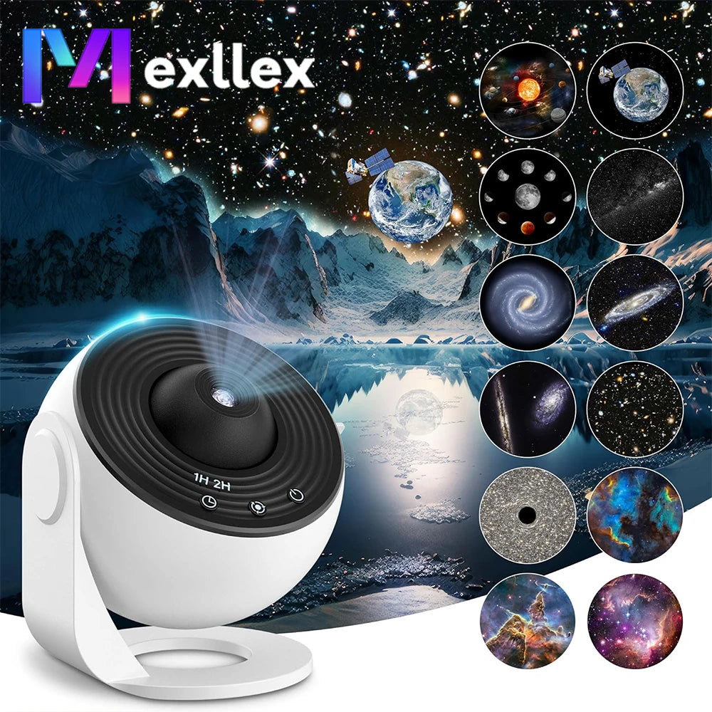 HD Starry Sky Galaxy Projection Lamp - LED Planetarium Night Light for Bedroom and Special Occasions