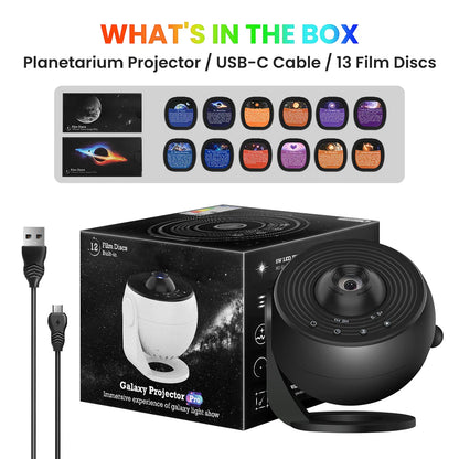 HD Starry Sky Galaxy Projection Lamp - LED Planetarium Night Light for Bedroom and Special Occasions