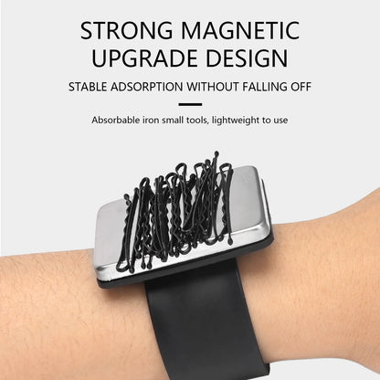 Professional Magnetic Pincushion and Silicone Wristband for Sewing and Hairstyling Applications