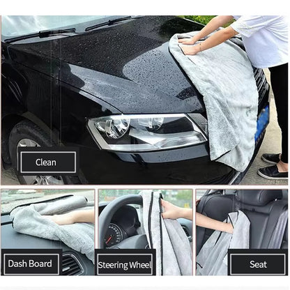 Premium Super Absorbent Microfiber Car Wash Towel - 100x40 cm Auto Cleaning Cloth for Efficient One-Time Drying