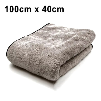 Premium Super Absorbent Microfiber Car Wash Towel - 100x40 cm Auto Cleaning Cloth for Efficient One-Time Drying