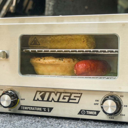 Adventure Kings Stainless Steel 12V Electric Camping Oven with Maximum Temperature of 180°C